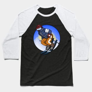 Skier Baseball T-Shirt